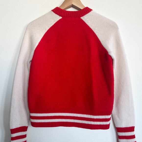 "Rag & bone" red & white sweater / 10% merino wool / Size XS - Picture 7 of 8